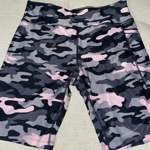 Camo biker shorts